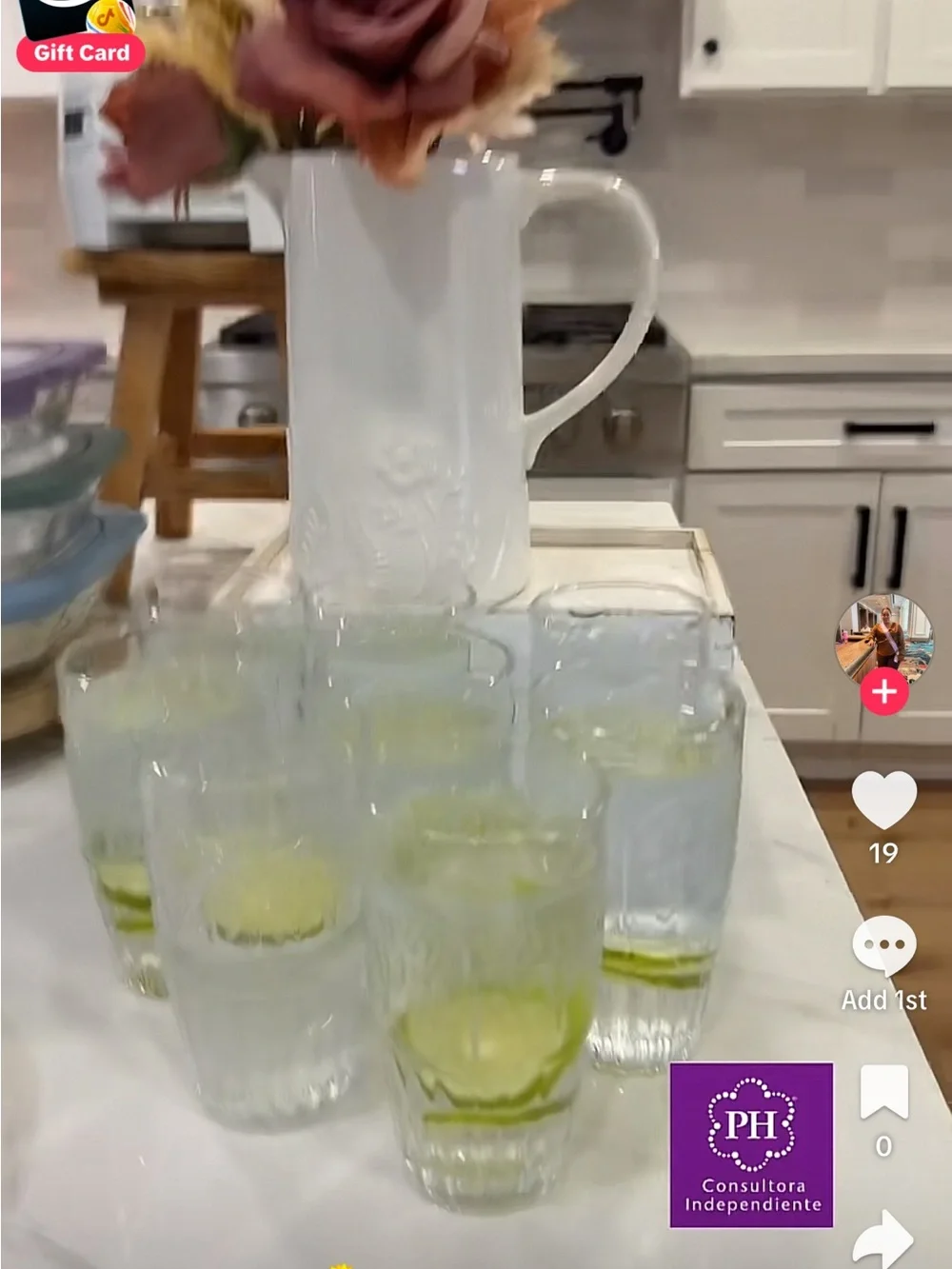 Princess House Wildflower Pitcher & 8 Glasses.